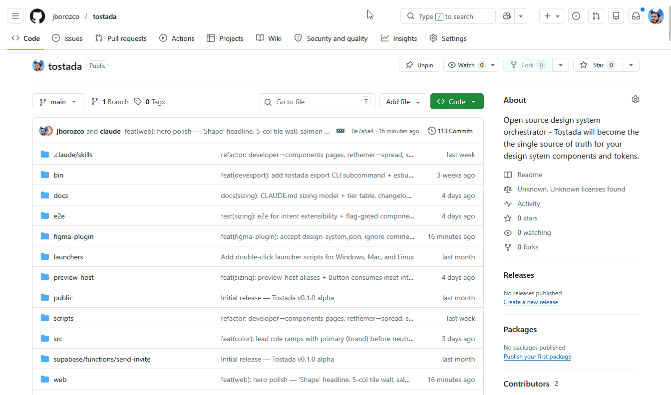 Spreading the design system onto a web page